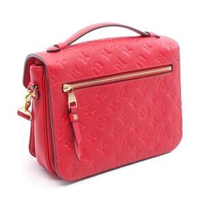 Louis Vuitton Handbag Metis Empreinte Leather Red Pochette